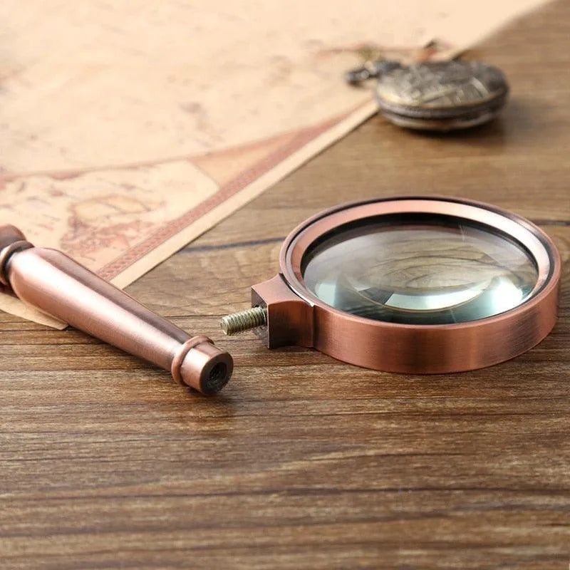 10X Vintage Handheld Magnifying Glass
