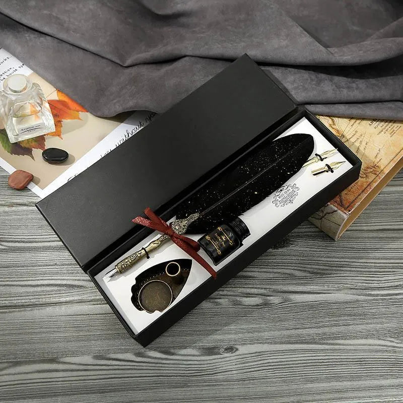 Feather Vintage Dip Pen Set