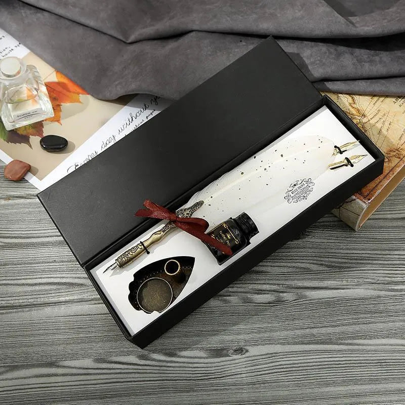 Feather Vintage Dip Pen Set