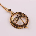 Vintage Magnifying Glass Golden Necklace