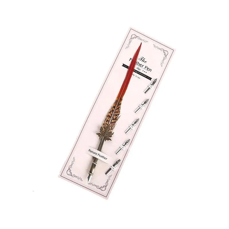 Vintage animal feather fountain pen