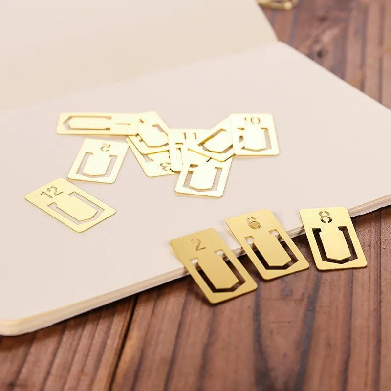 Brass Bookmark With Numbers