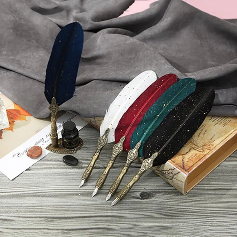 Feather Vintage Dip Pen Set