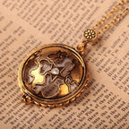 Vintage Magnifying Glass Golden Necklace