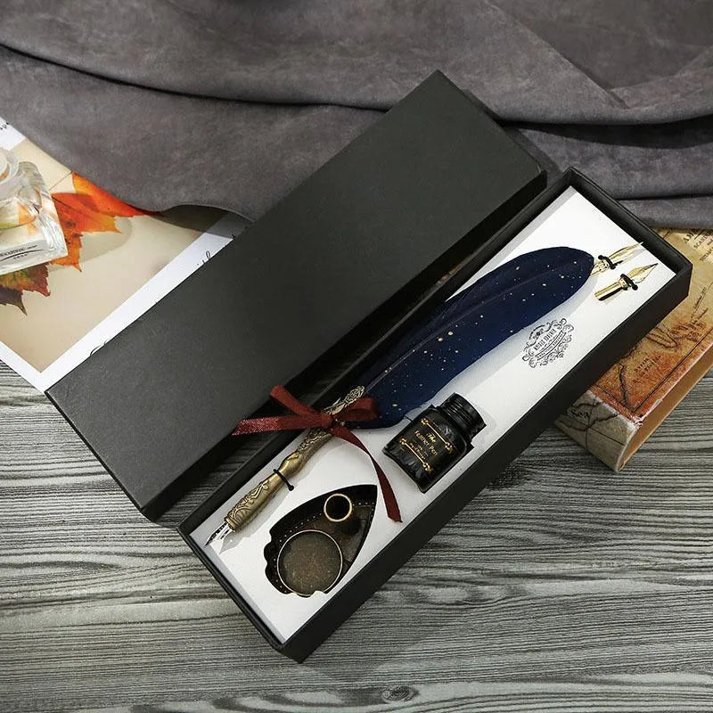 Feather Vintage Dip Pen Set
