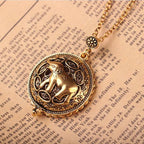 Vintage Magnifying Glass Golden Necklace