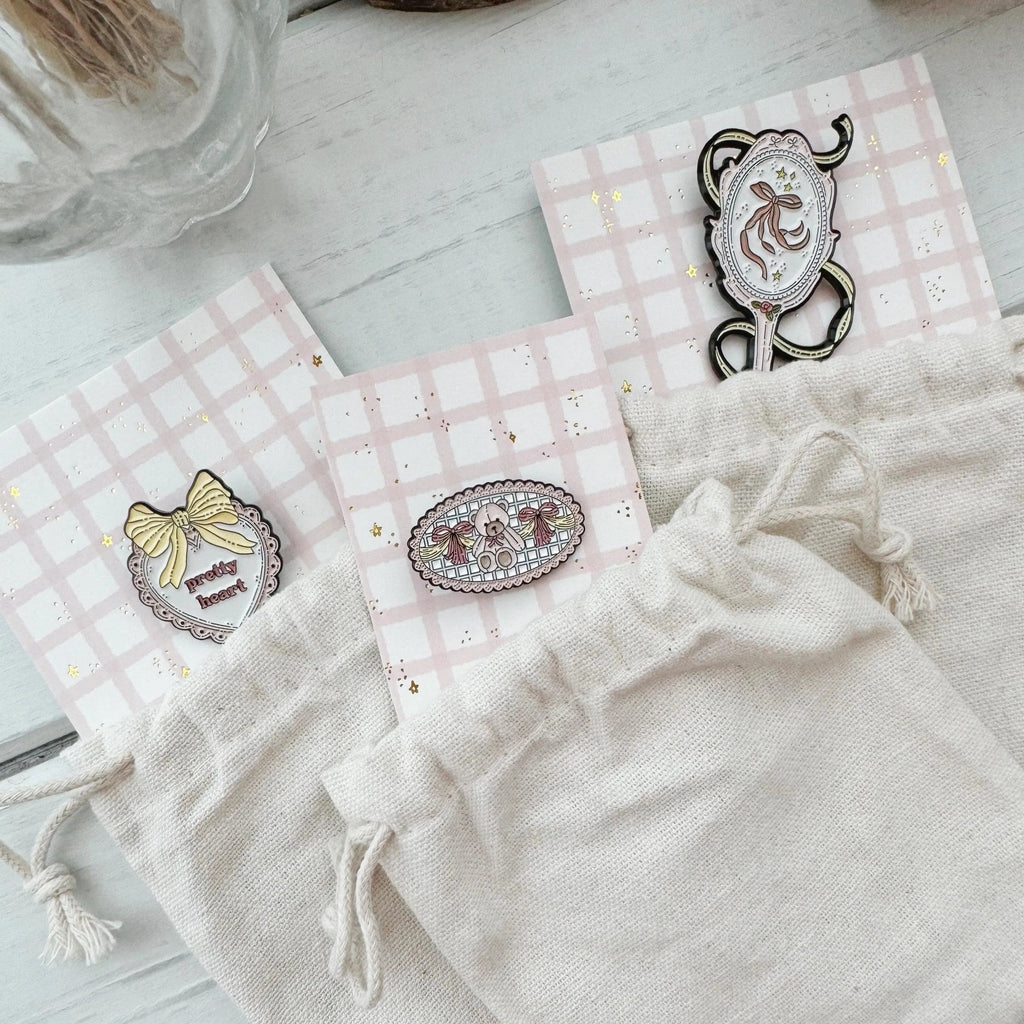 Coquette Soft Enamel Pins - Feebujo x Paperwrld Collaboration