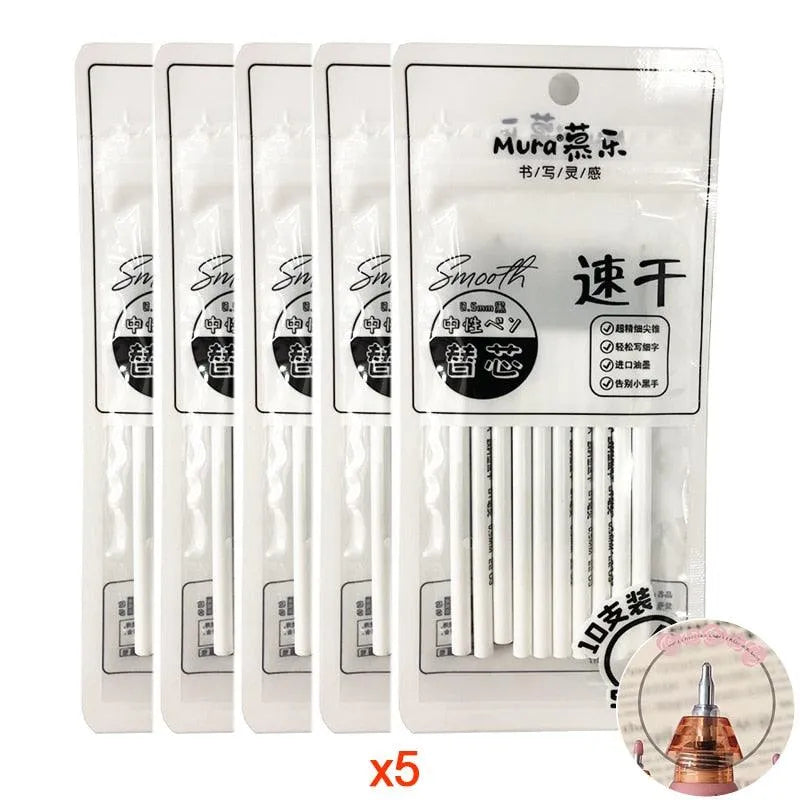 Rose-Themed Set of Rechargeable Gel Ink Pens