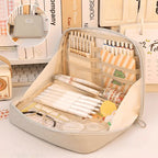 Creative Rigid Organizer Pencil Case with 8 Mesh Pockets