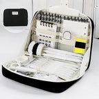 Creative Rigid Organizer Pencil Case with 8 Mesh Pockets