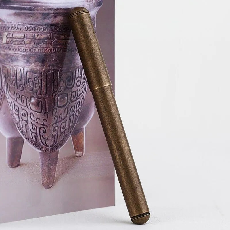 Calligraphy Pen Gold & Brown